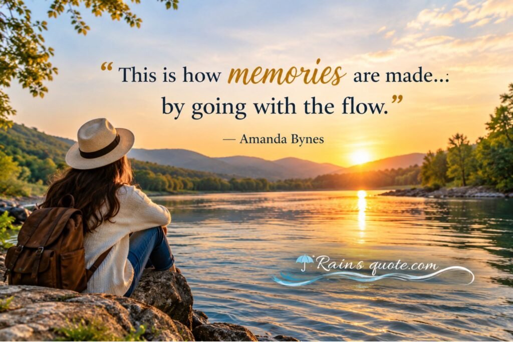 “This is how memories are made... by going with the flow.”