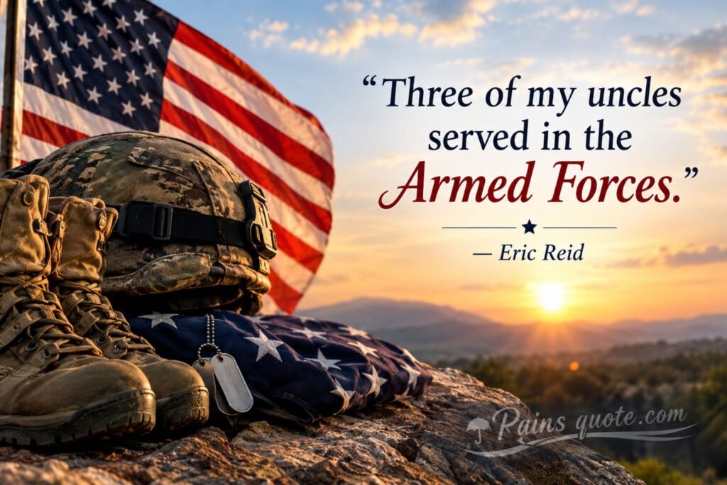 “Three of my uncles served in the Armed Forces.”