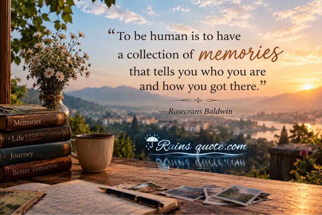 “To be human is to have a collection of memories that tells you who you are and how you got there.”