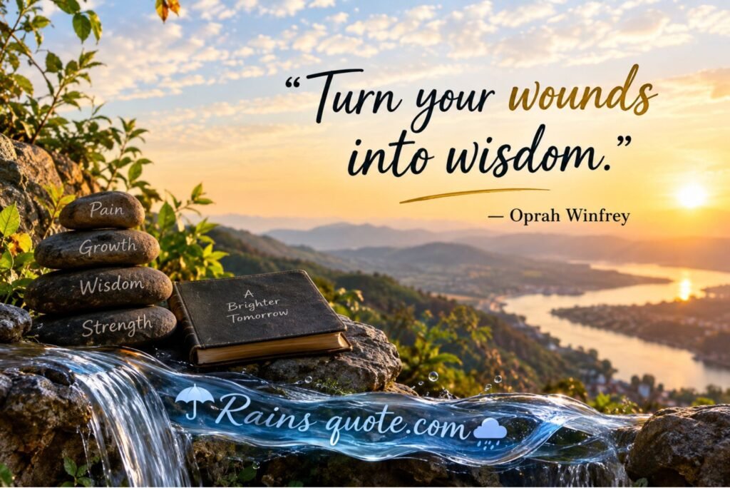 “Turn your wounds into wisdom.”