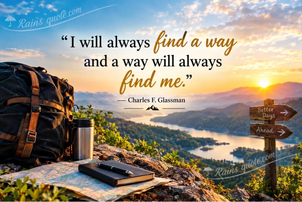 “I will always find a way and a way will always find me.”