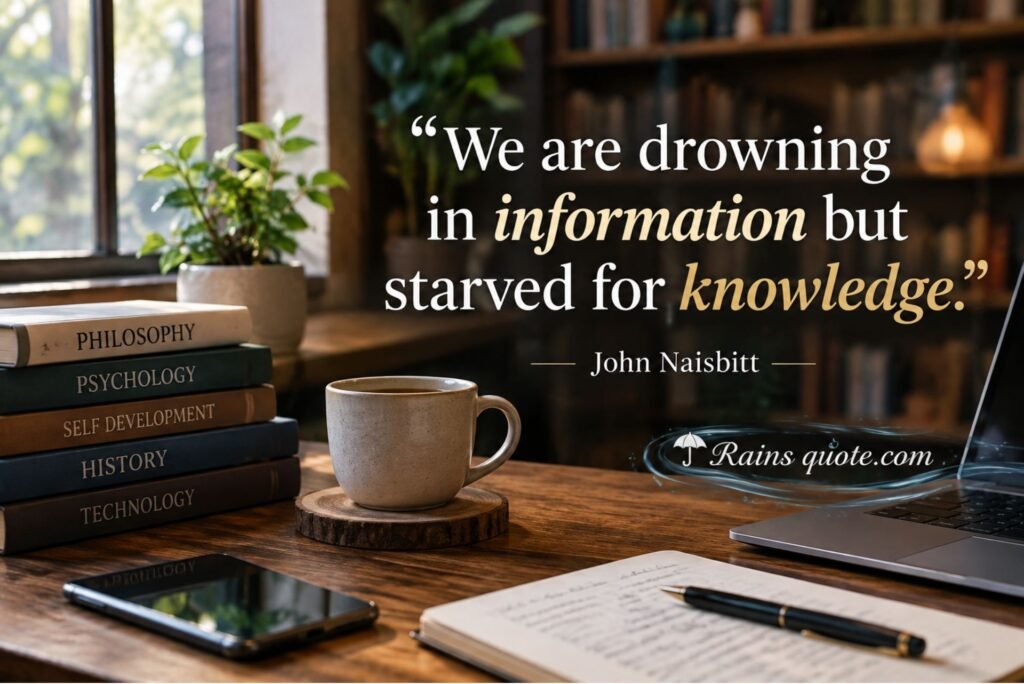 “We are drowning in information but starved for knowledge.”