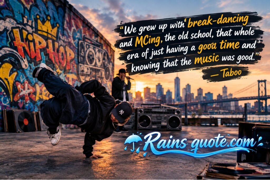 “We grew up with break-dancing and MCing, the old school, that whole era of just having a good time and knowing that the music was good.”