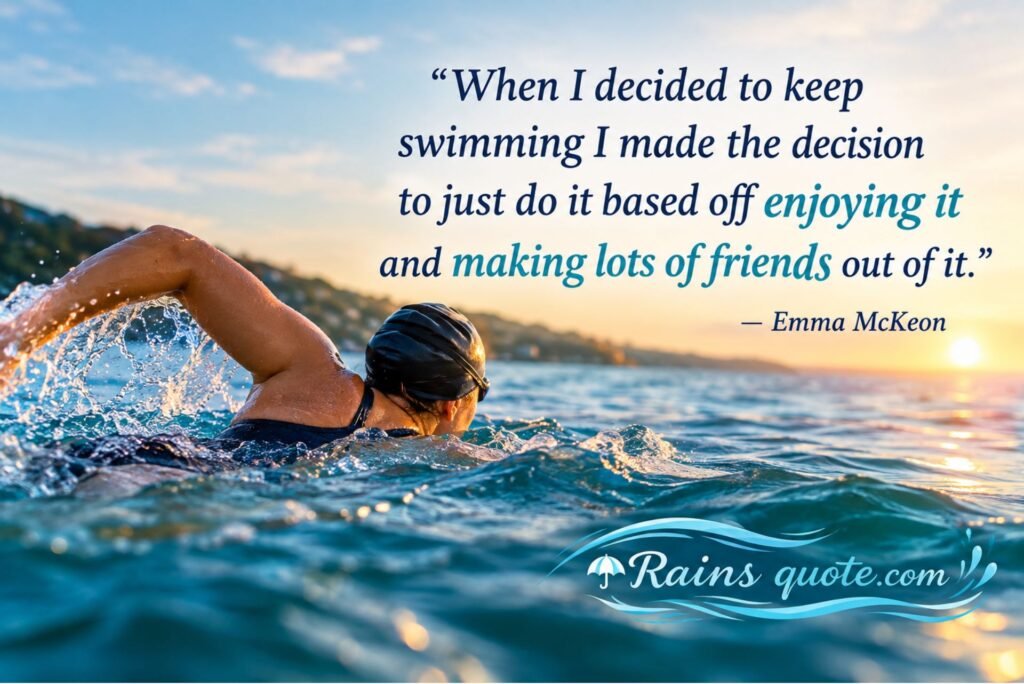 “When I decided to keep swimming I made the decision to just do it based off enjoying it and making lots of friends out of it.”