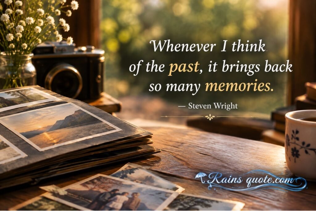 “Whenever I think of the past, it brings back so many memories.”