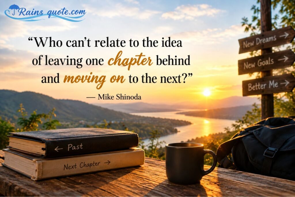 “Who can't relate to the idea of leaving one chapter behind and moving on to the next?”
