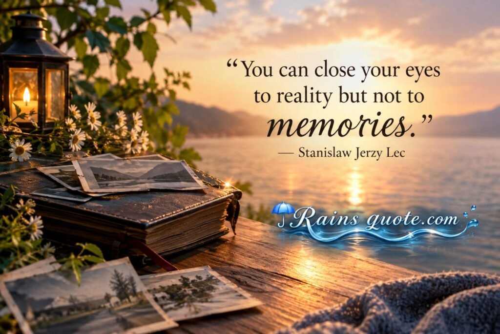 “You can close your eyes to reality but not to memories.”