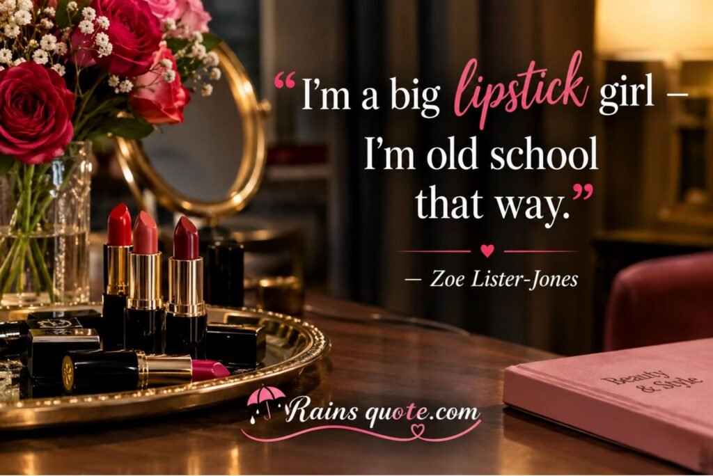 “I'm a big lipstick girl - I'm old school that way.”