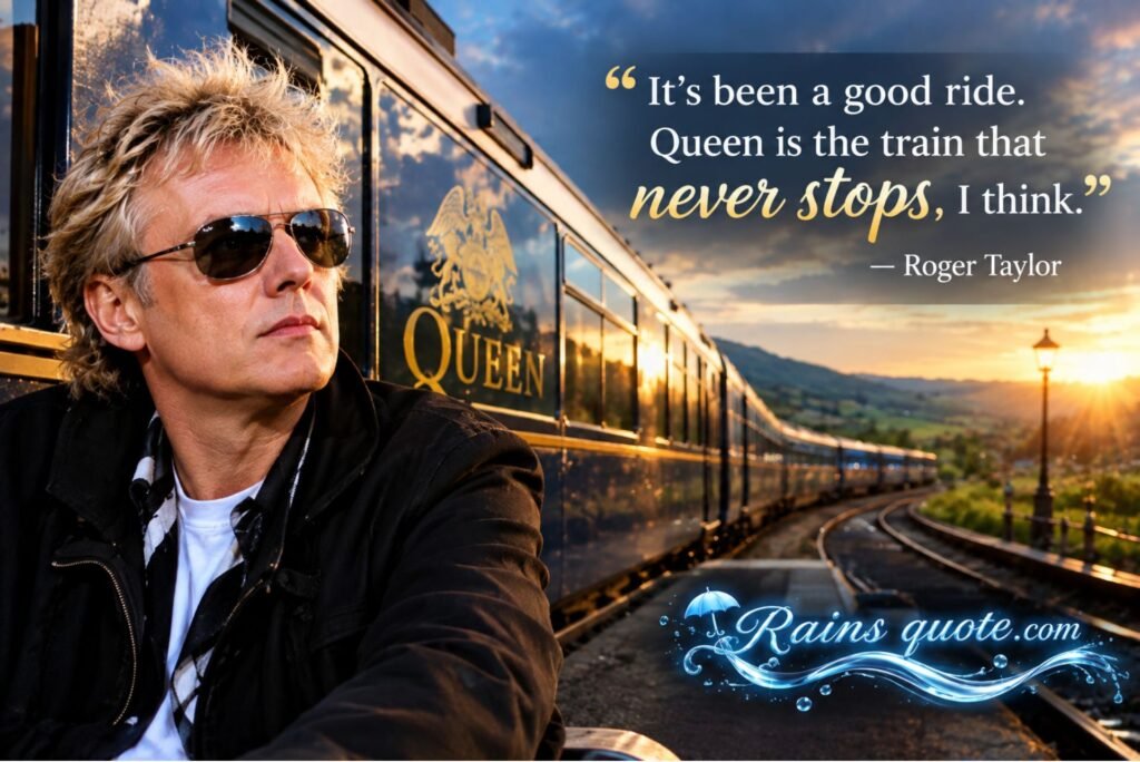 “It's been a good ride. Queen is the train that never stops, I think.”