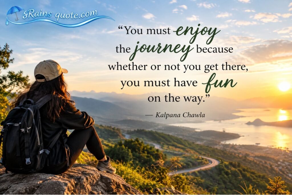 “You must enjoy the journey because whether or not you get there, you must have fun on the way.”