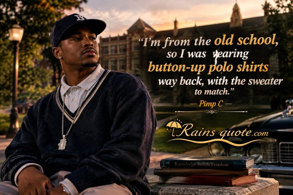 “I'm from the old school, so I was wearing button-up polo shirts way back, with the sweater to match.”
