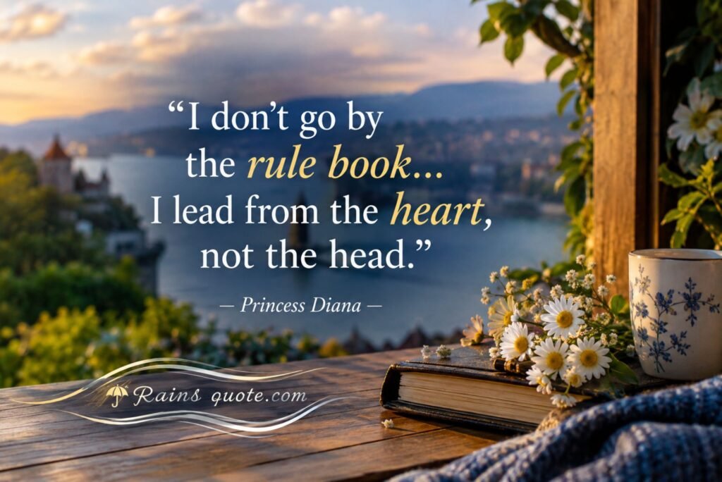 “I don't go by the rule book... I lead from the heart, not the head.”