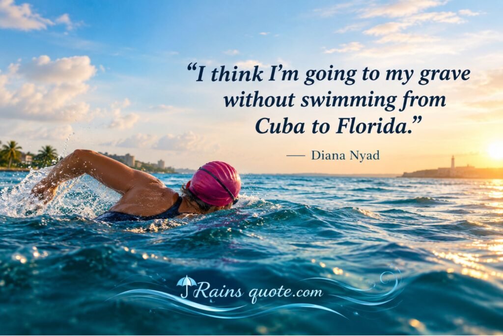 “I think I'm going to my grave without swimming from Cuba to Florida.”