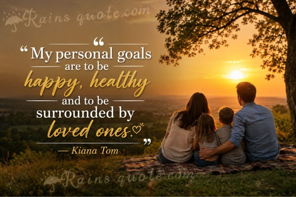 “My personal goals are to be happy, healthy and to be surrounded by loved ones.”