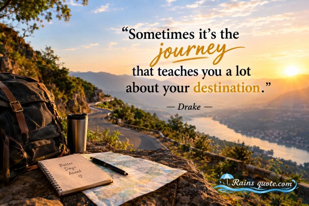 “Sometimes it's the journey that teaches you a lot about your destination.”