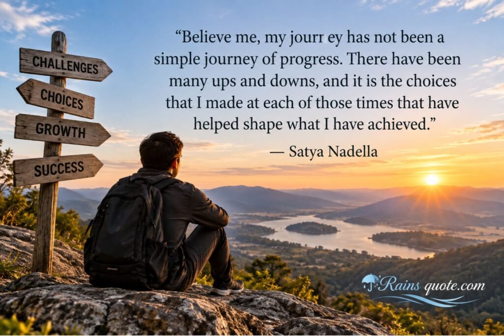 “Believe me, my journey has not been a simple journey of progress. There have been many ups and downs, and it is the choices that I made at each of those times that have helped shape what I have achieved.”