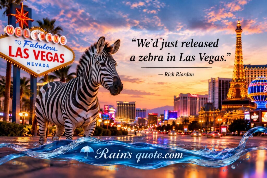 “We'd just released a zebra in Las Vegas.”