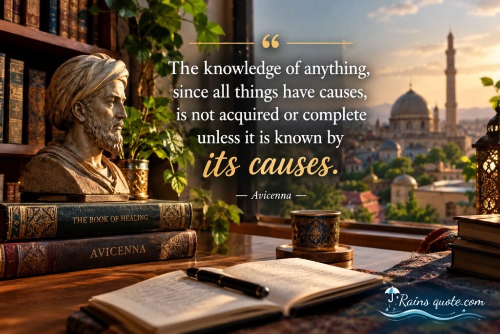 “The knowledge of anything, since all things have causes, is not acquired or complete unless it is known by its causes.”