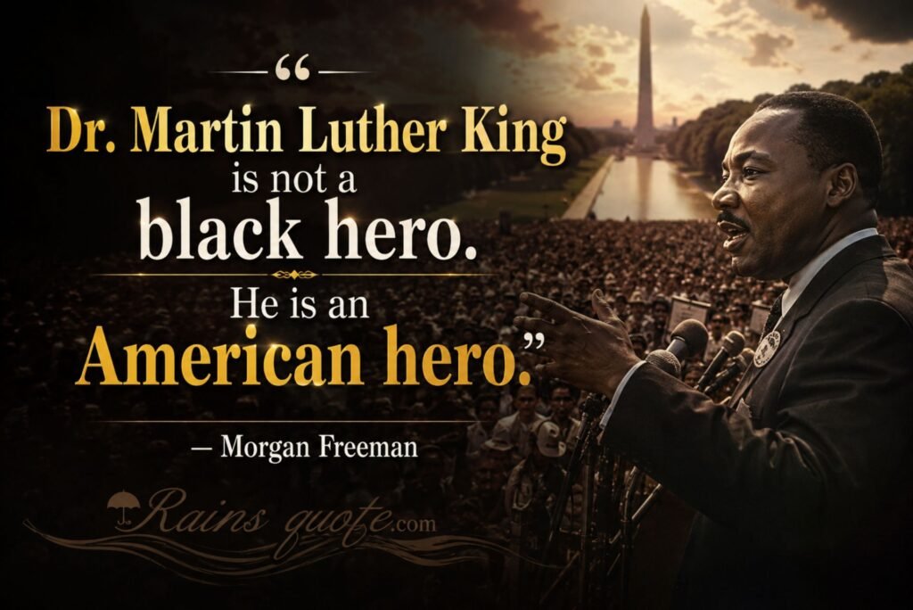 “Dr. Martin Luther King is not a black hero. He is an American hero.”