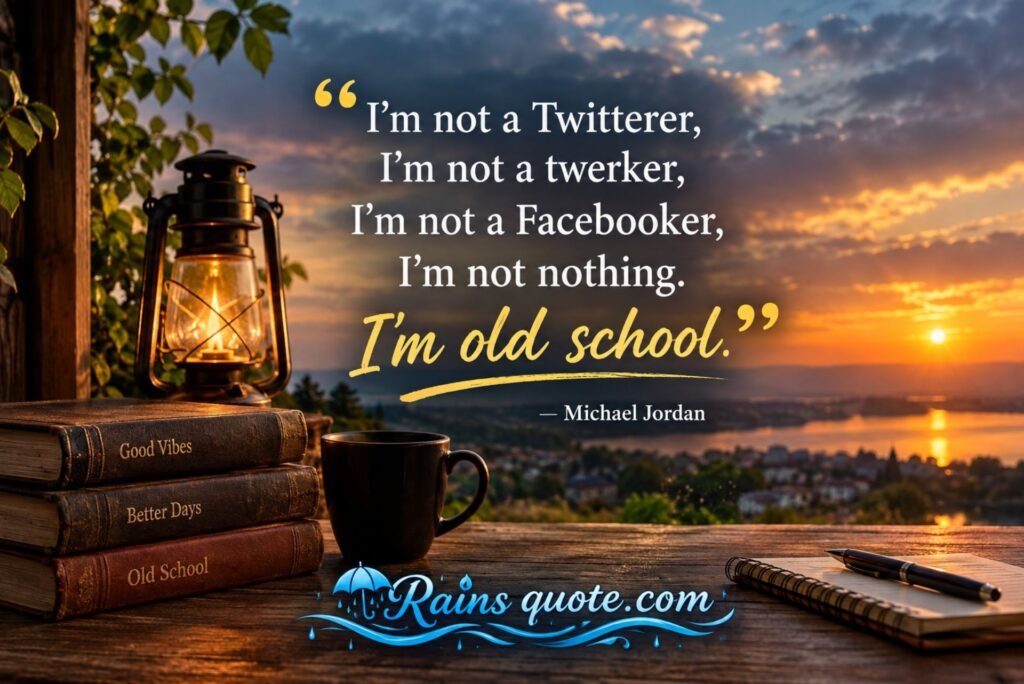 “I'm not a Twitterer, I'm not a twerker, I'm not a Facebooker, I'm not nothing. I'm old school.”