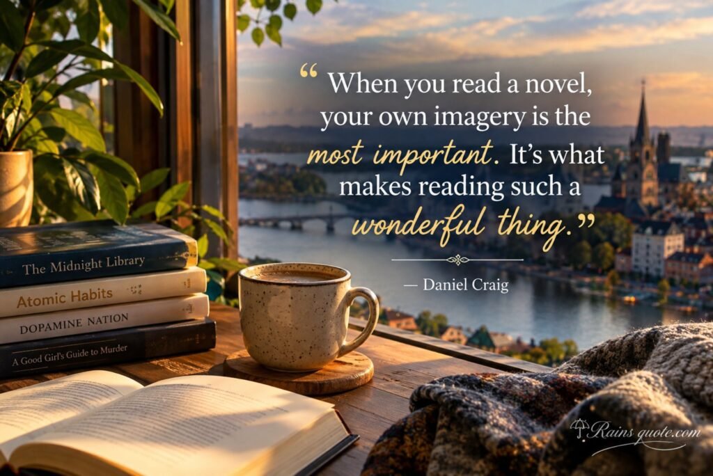 “When you read a novel, your own imagery is the most important. It's what makes reading such a wonderful thing.”
