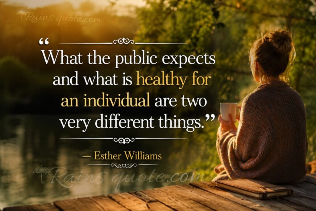 “What the public expects and what is healthy for an individual are two very different things.”