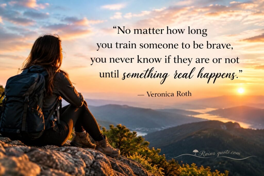 “No matter how long you train someone to be brave, you never know if they are or not until something real happens.”