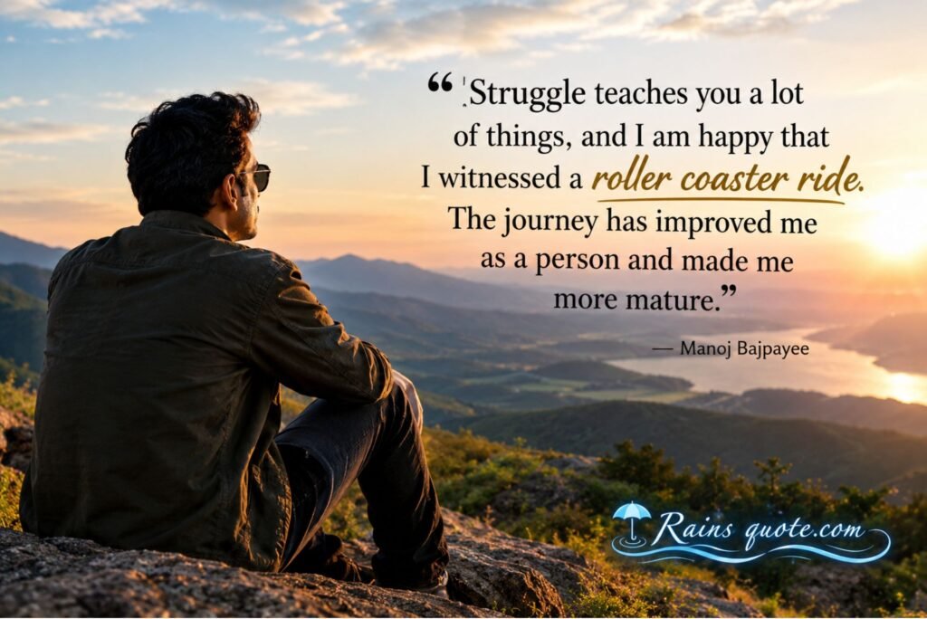“Struggle teaches you a lot of things, and I am happy that I witnessed a roller coaster ride. The journey has improved me as a person and made me more mature.”