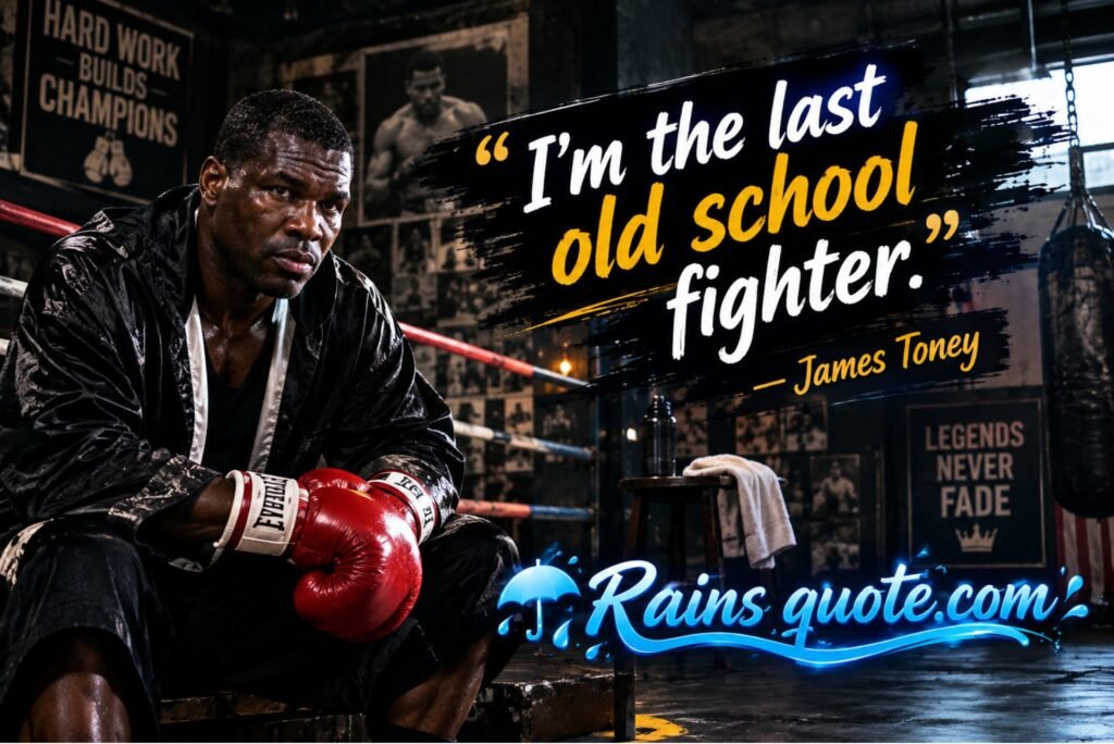 “I'm the last old school fighter.”