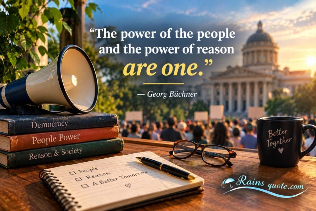 “The power of the people and the power of reason are one.”