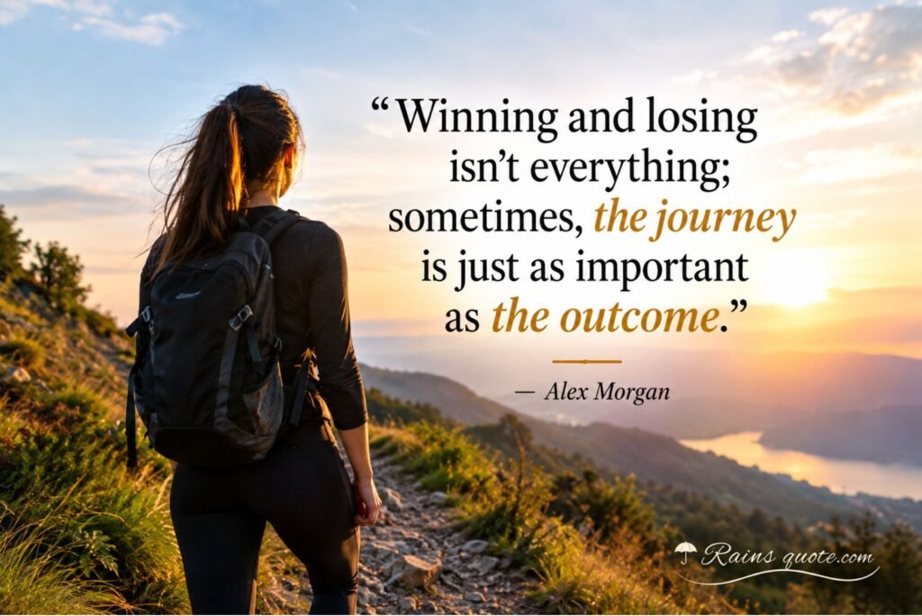 “Winning and losing isn't everything; sometimes, the journey is just as important as the outcome.”