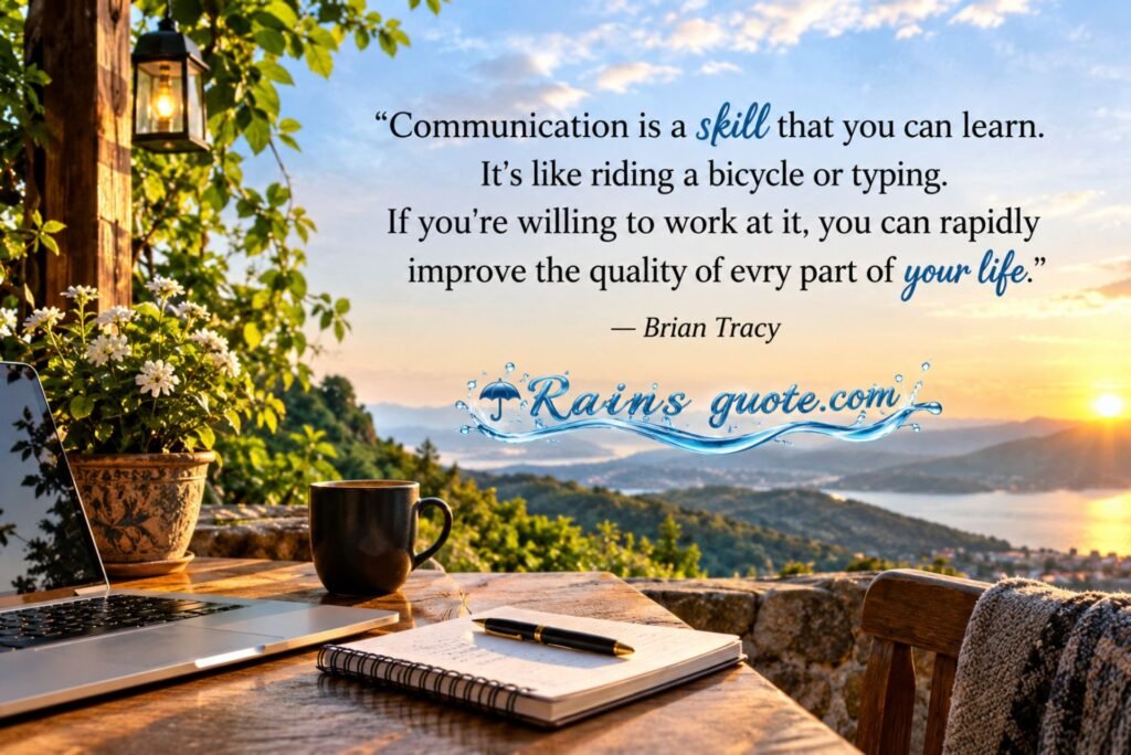 “Communication is a skill that you can learn. It's like riding a bicycle or typing. If you're willing to work at it, you can rapidly improve the quality of evry part of your life.”