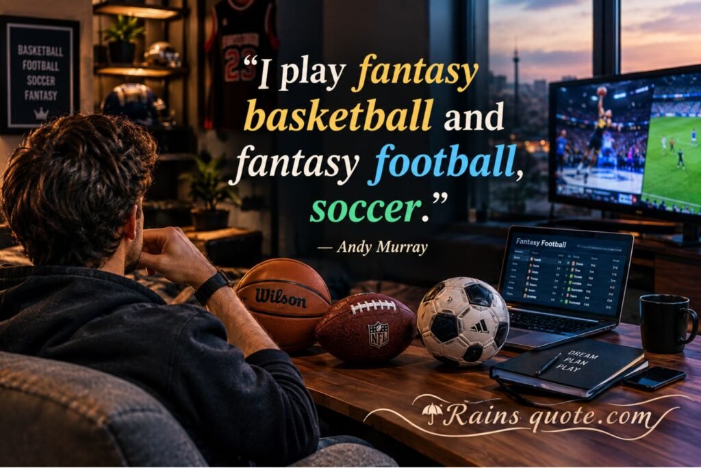 “I play fantasy basketball and fantasy football, soccer.”
