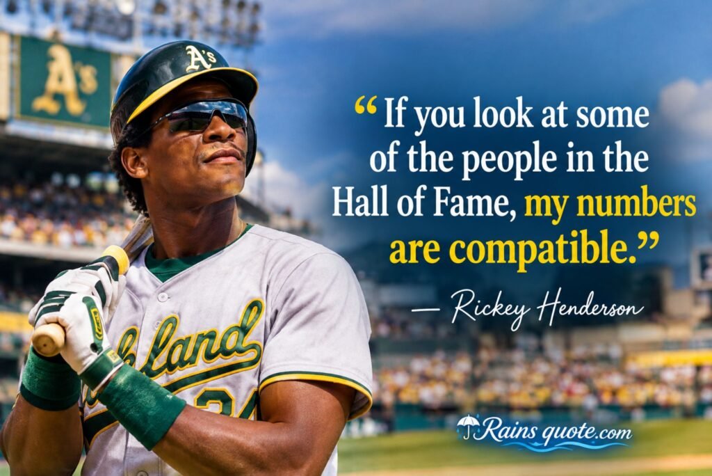“If you look at some of the people in the Hall of Fame, my numbers are compatible.”