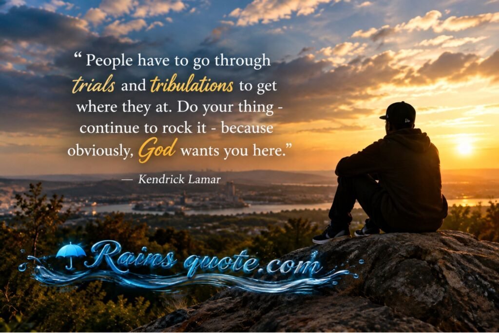“People have to go through trials and tribulations to get where they at. Do your thing - continue to rock it - because obviously, God wants you here.”