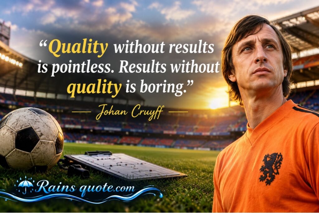 “Quality without results is pointless. Results without quality is boring.”