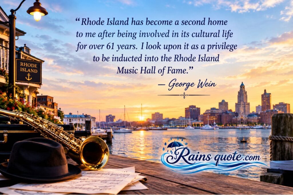 “Rhode Island has become a second home to me after being involved in its cultural life for over 61 years. I look upon it as a privilege to be inducted into the Rhode Island Music Hall of Fame.”