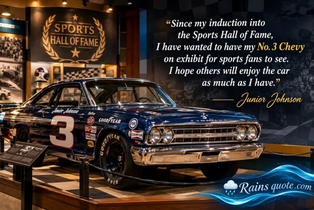 “Since my induction into the Sports Hall of Fame, I have wanted to have my No. 3 Chevy on exhibit for sports fans to see. I hope others will enjoy the car as much as I have.”