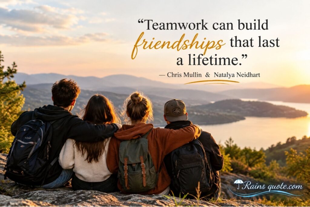 “Teamwork can build friendships that last a lifetime.”