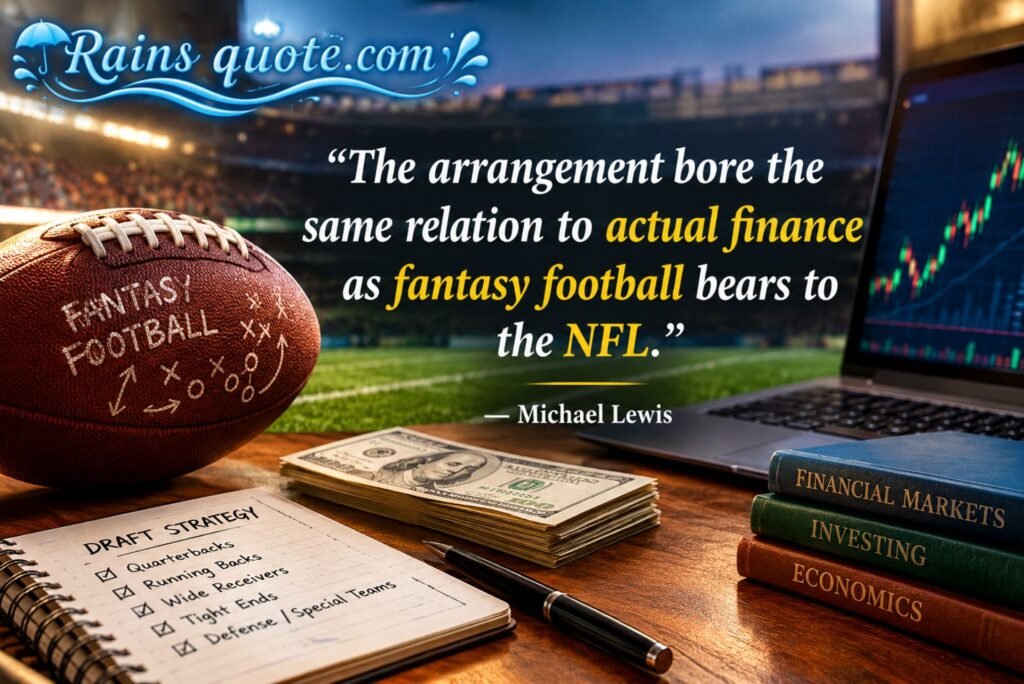 “The arrangement bore the same relation to actual finance as fantasy football bears to the NFL.”