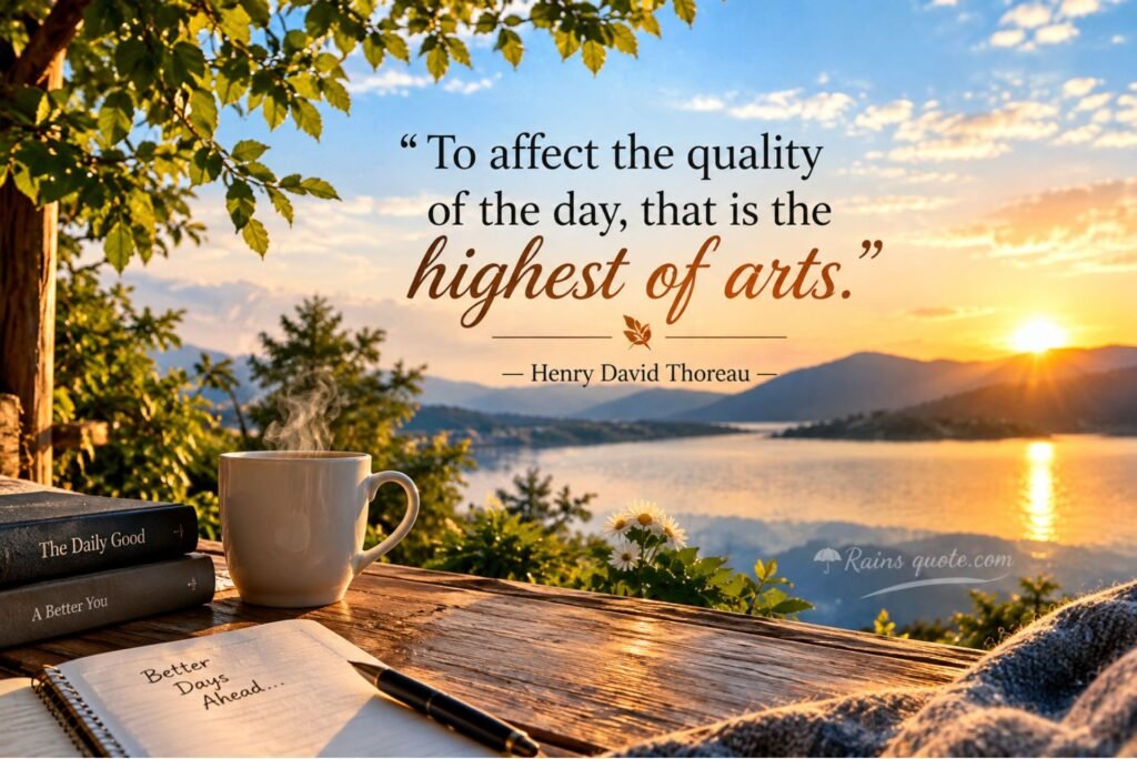  “To affect the quality of the day, that is the highest of arts.”