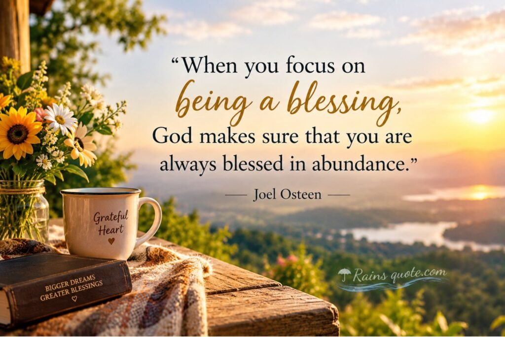 “When you focus on being a blessing, God makes sure that you are always blessed in abundance.”