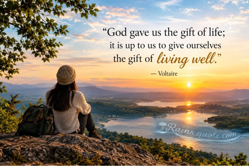 “God gave us the gift of life; it is up to us to give ourselves the gift of living well.”