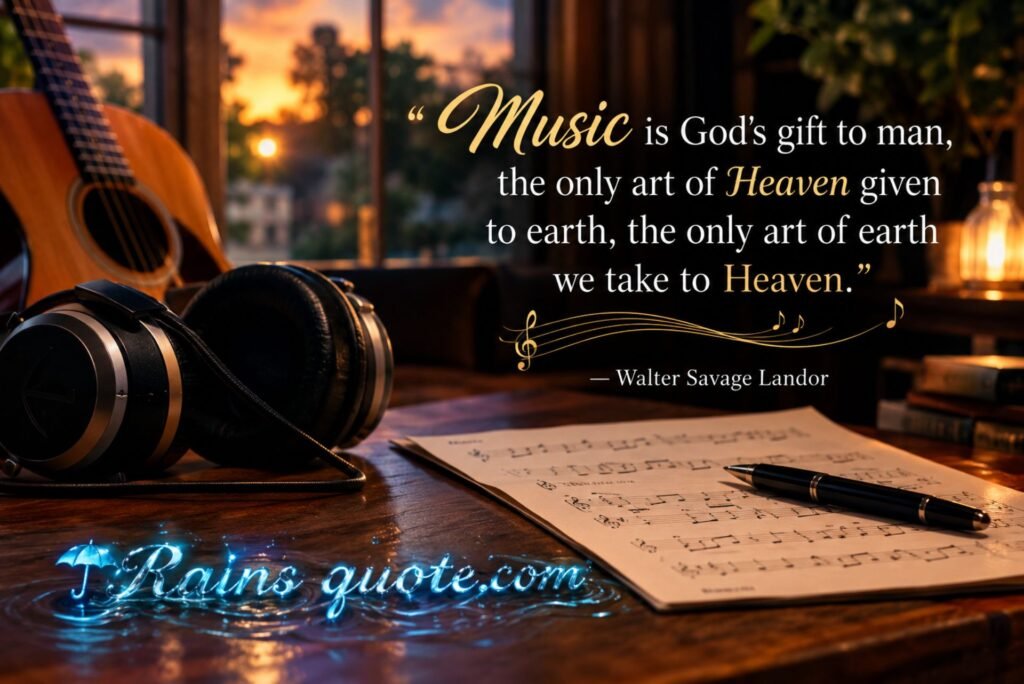 “Music is God's gift to man, the only art of Heaven given to earth, the only art of earth we take to Heaven.”