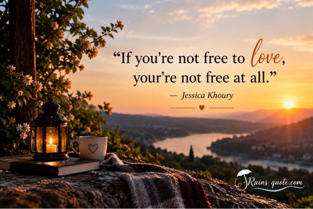 “If you're not free to love, your're not free at all.” 