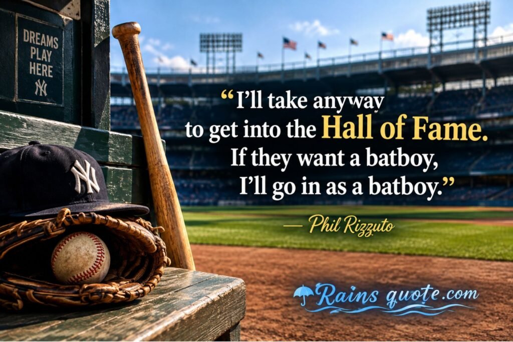 “I'll take anyway to get into the Hall of Fame. If they want a batboy, I'll go in as a batboy.”